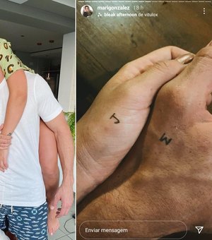 Mari Gonzalez e Jonas Sulzbach esclarecem 'tattoo de casal'