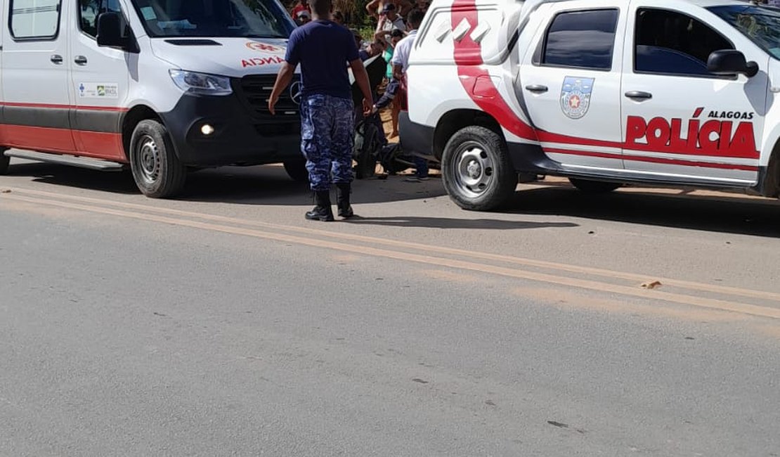 Acidente de trânsito deixa motoqueiro ferido em Japaratinga