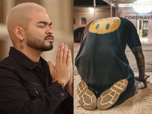 Yudi ajoelha em frente a hospital que pais estão internados com Covid-19: 'Meu peito doí'