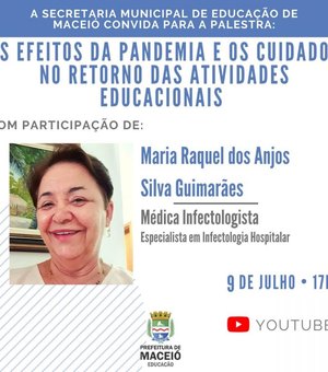 Live discute cuidados para retomada das aulas presenciais, em Maceió 