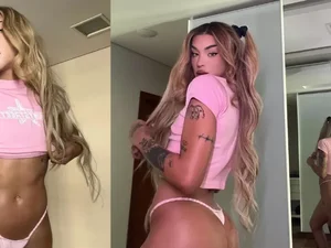 Pabllo Vittar publica fotos de calcinha fio-dental e posa empinando bumbum