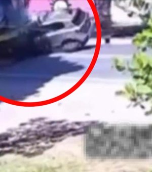 Imagens mostram momento da colisão entre ônibus e carro na AL-101 Norte, em Maragogi