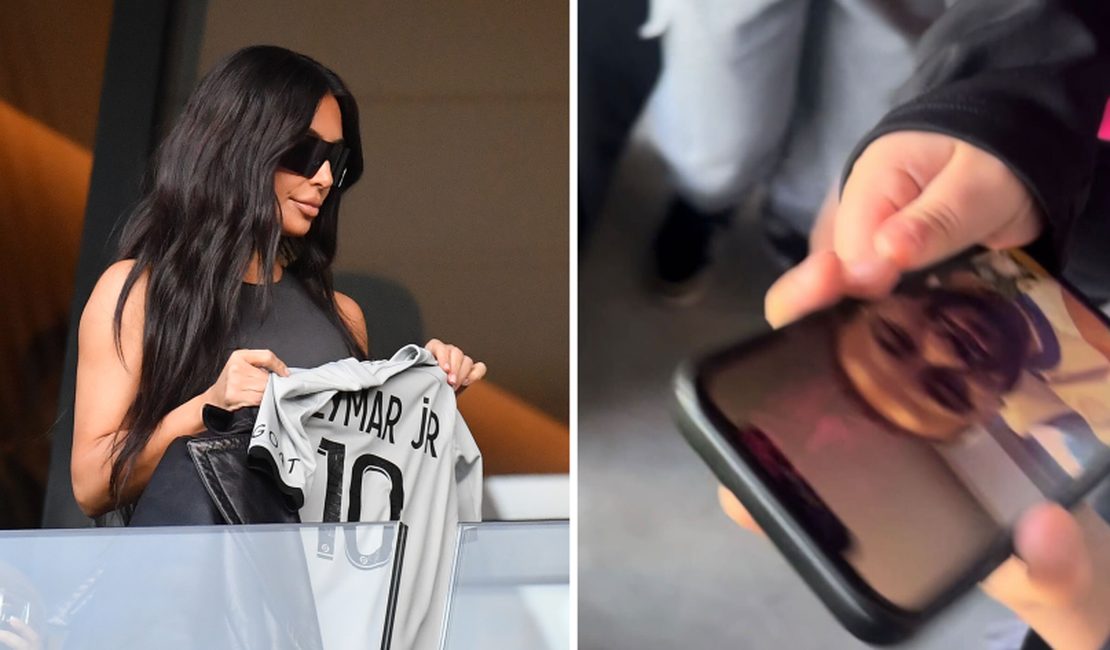 Kim Kardashian deseja boa recuperação a Neymar em videochamada durante jogo do PSG