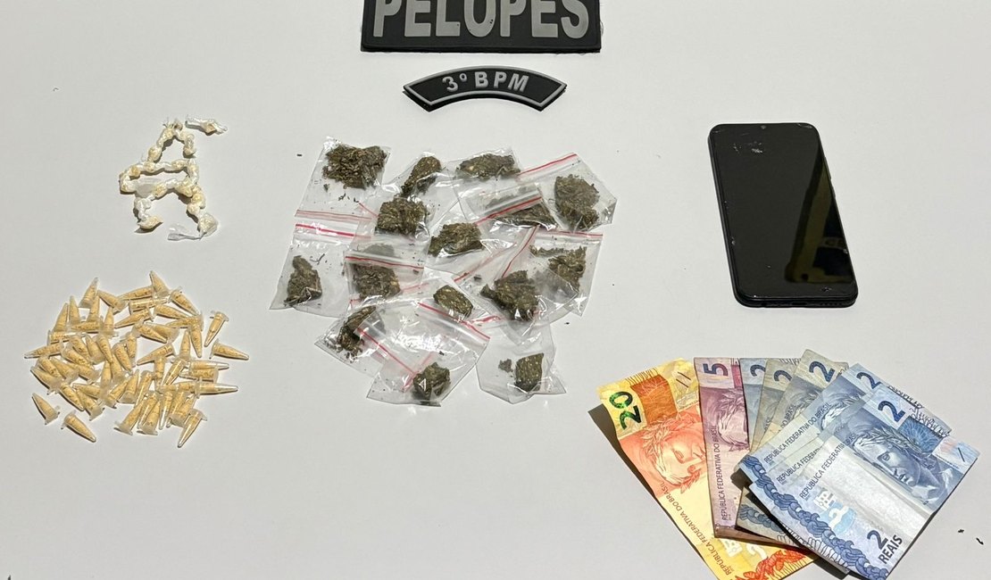 Homem é preso com crack e maconha em Limoeiro de Anadia