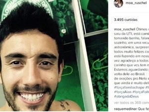Alan Ruschel deixa a UTI e já fala em voltar ao futebol, contam familiares