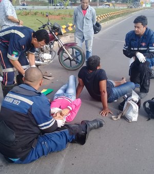 Três mulheres ficam feridas após colisão entre motocicletas, em Arapiraca