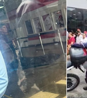 [Vídeo] Homem tem mal súbito e morre dentro de agência bancária em Arapiraca
