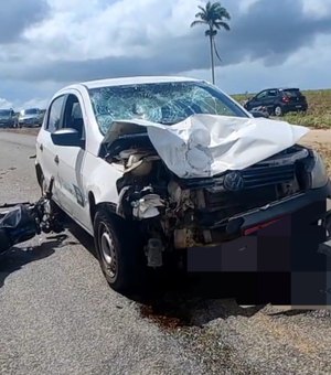 Motocicleta sem placa trafegava na contramão no momento de colisão fatal em Boca da Mata