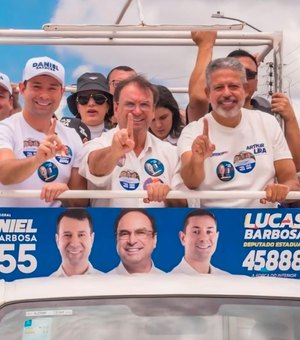 Luciano Barbosa reforça apoio a Arthur Lira durante carreata em Arapiraca