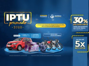 Prefeitura de Arapiraca vai sortear carro e motos 0km para contribuintes em dia