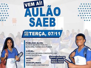 Alunos da rede municipal de Porto de Pedras participam de Aulão de Revisão para SAEB