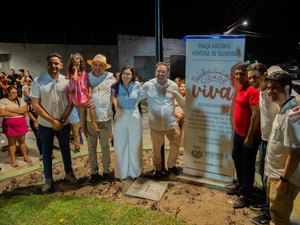 Luciano Barbosa inaugura praça modernizada no Cavaco e reforça espaços de convivência urbana