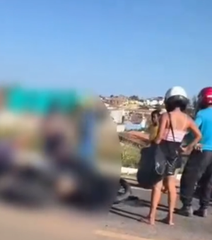 Motociclista fica ferido após colidir na traseira de carro em Palmeira dos Índios