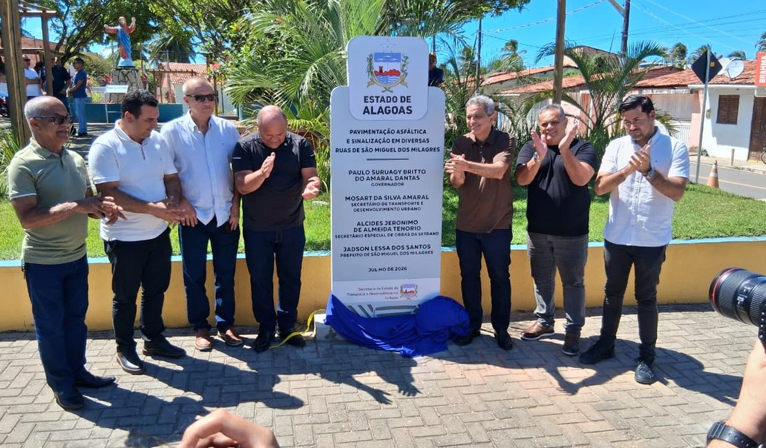 São Miguel dos Milagres recebe pavimentação asfáltica e ganhará nova escola