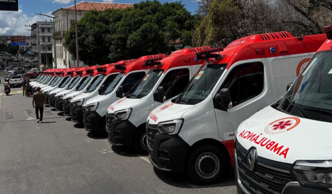 Sesau recebe nove ambulâncias do Ministério da Saúde para reforçar o Samu