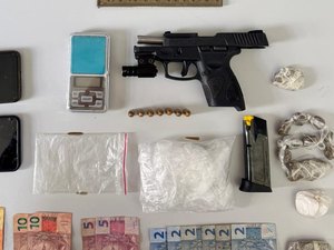Em Piranhas, menor é apreendido e jovem é preso com drogas e arma de fogo