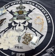 Jovem é preso com drogas e arma de fogo durante patrulhamento em Delmiro Gouveia
