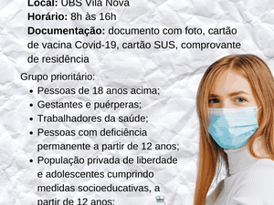 Palmeira amplia vacinação contra a Covid-19 para pessoas acima de 18 anos