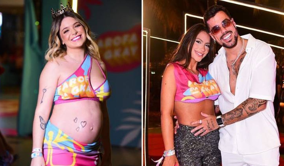 Grávidas, Viih Tube e Andressa Castorino dispensam repouso e curtem 1º dia de festa da Farofa da Gkay