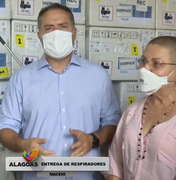 Alagoas recebe 40 novos respiradores e governador amplia leitos de UTI