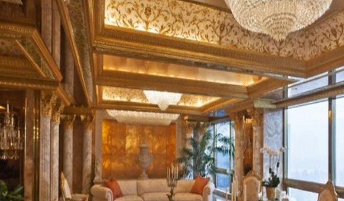 Conheça o apartamento coberto de ouro e mármore de Donald Trump em Nova York