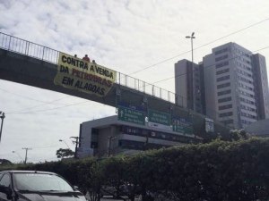 Petroleiros fazem ato contra “privatização” da Petrobras em Alagoas