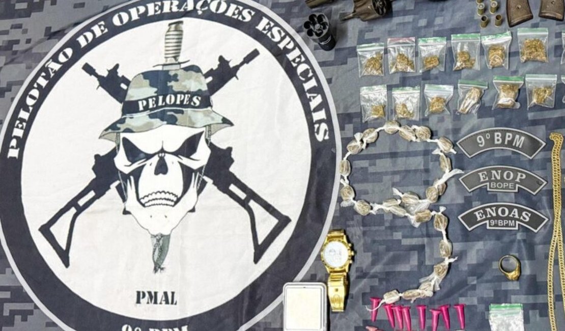 Jovem é preso com arma de fogo e drogas escondidas na casa da avó em Delmiro Gouveia