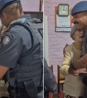 Idosa com Alzheimer reencontra policiais que salvaram sua vida