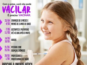 Porto Calvo divulga calendário de vacinação contra gripe