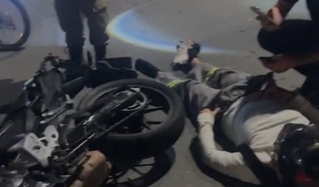 Motociclista fica ferido após acidente próximo ao Fumeirão, em Arapiraca