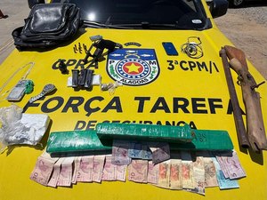 Polícia Militar desmantela ponto de tráfico e apreende armas em Atalaia