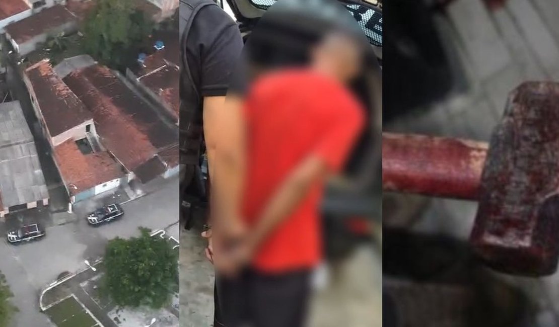 Suspeito de matar homem a marteladas é preso em Maceió durante operação