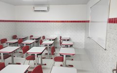 Salas são climatizadas nas escolas inauguradas