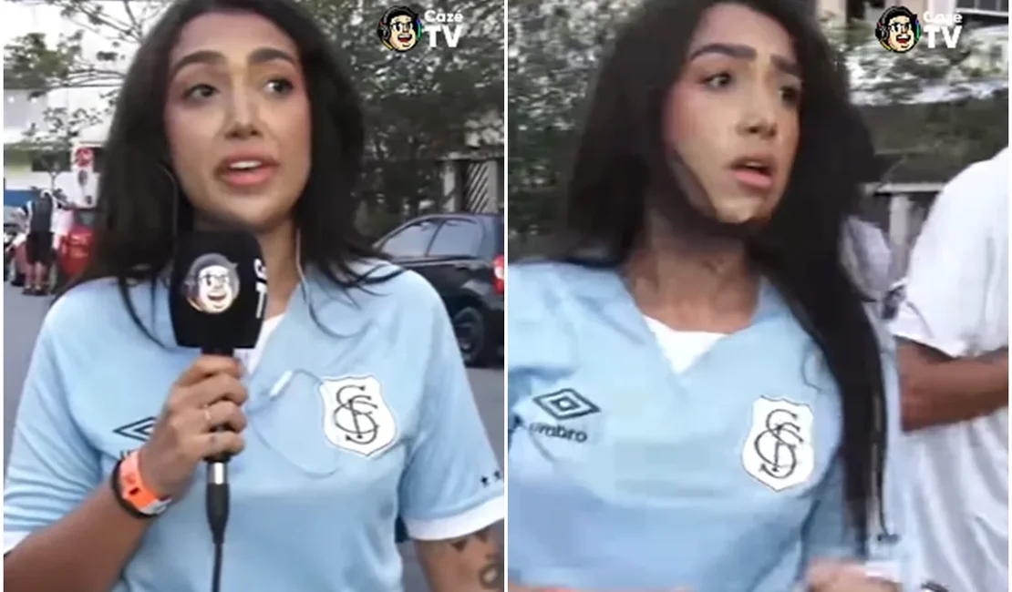 Repórter é atacada ao vivo durante cobertura do jogo do Santos