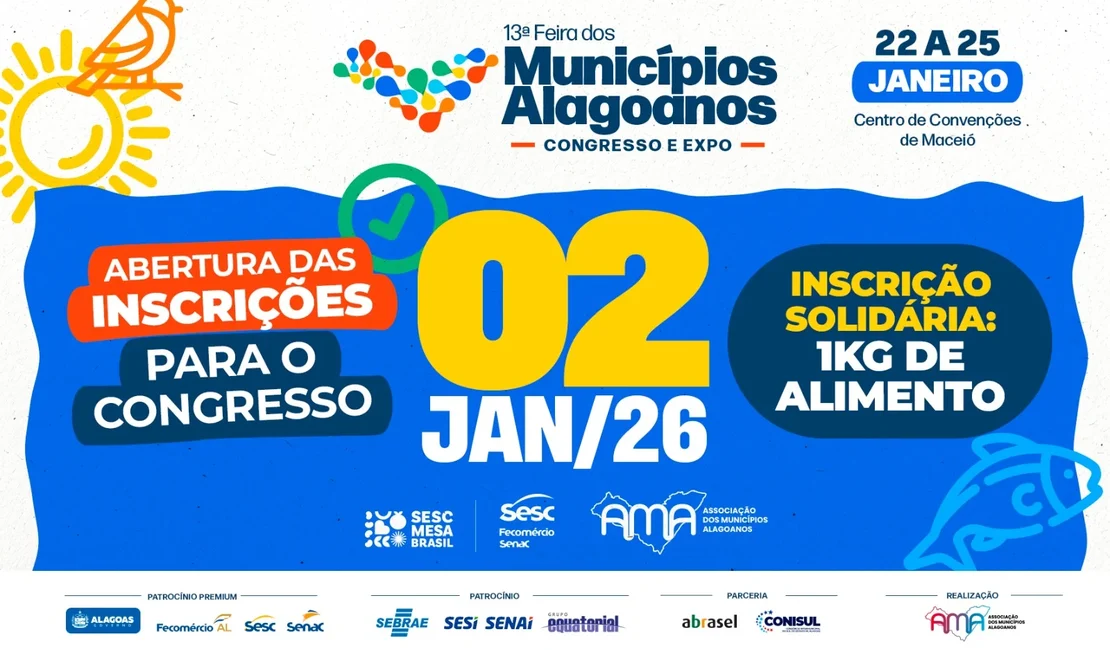 Inscrições para o Congresso dos Municípios começam no dia 2 de janeiro