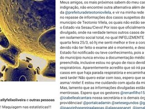 Relato de advogada vilelense aponta para possível subnotificação de casos suspeitos de coronavírus em Alagoas