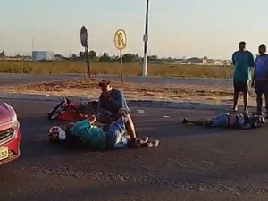 Colisão entre motocicletas deixa três feridos na AL-220, em Arapiraca