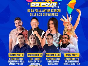 Sábado de Zé Pereira contará com HD Folia e cantor PV Mello em Palmeira