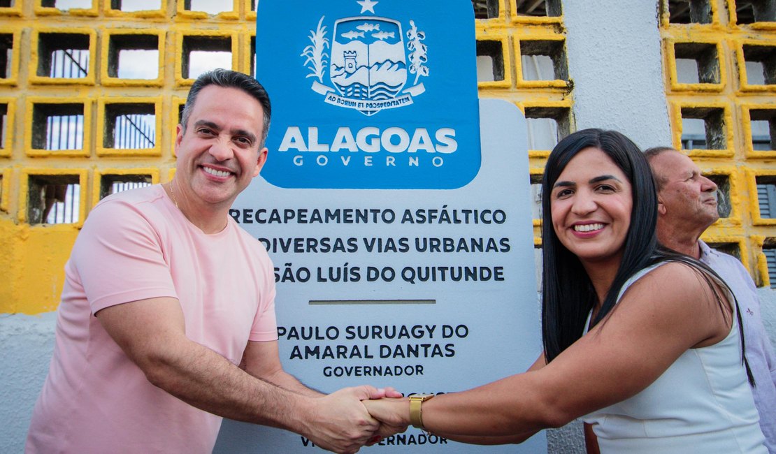 Governador e prefeita entregam obras de infraestrutura urbana em São Luís do Quitunde