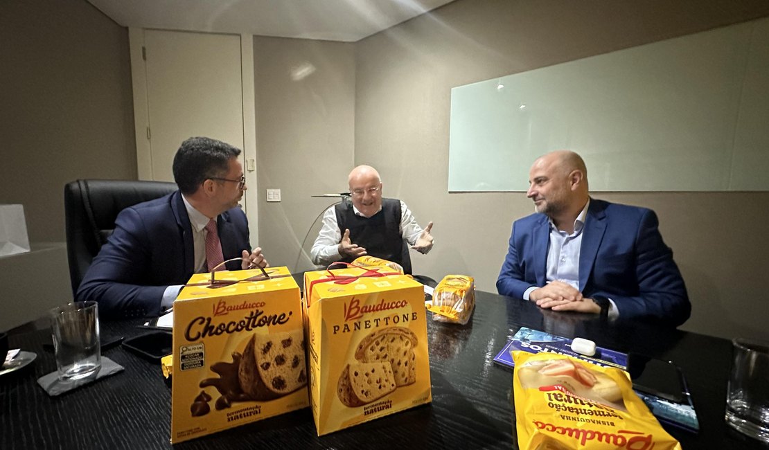 Paulo Dantas se reúne com a Bauducco para tratar da ampliação da produção em AL