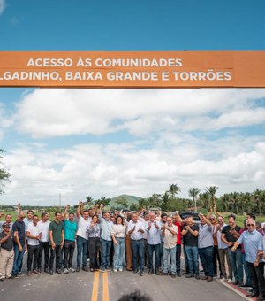 Paulo Dantas entrega rodovia que liga São José da Tapera ao povoado Torrões
