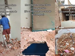Homem destrói casa que construiu para os sogros após separação, e vídeo viraliza