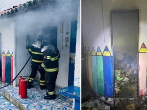 Incêndio atinge escola e mobiliza bombeiros em São Sebastião, no Agreste