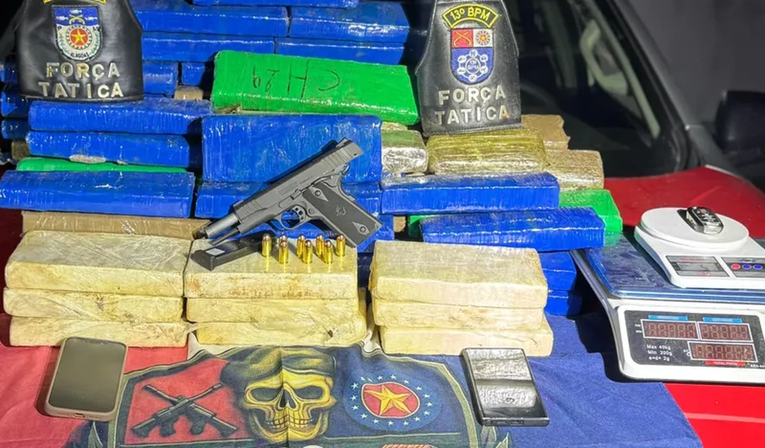 Força Tática desarticula esquema de tráfico e apreende mais de 60 kg de drogas em Alagoas