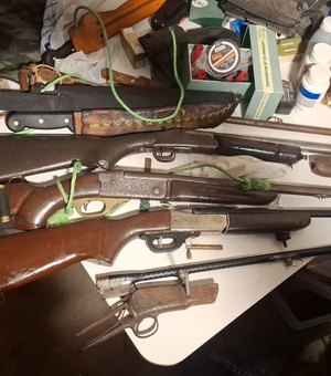 Polícia Militar apreende 28 armas de fogo e 15 Kg de drogas na última semana em Alagoas