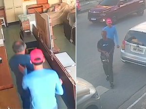 Assalto registrado por câmeras mostra ação violenta ocorrida no bairro Cleto Marques Luz, em Maceió