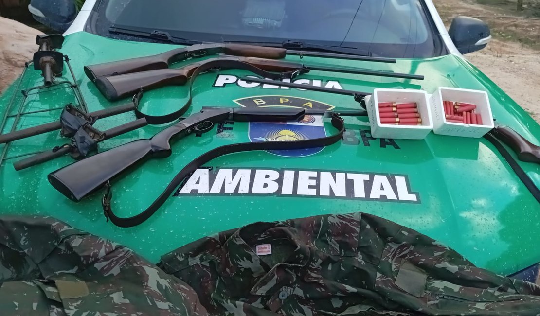 Polícia apreende armas e resgata aves em operação no Litoral Norte de Alagoas