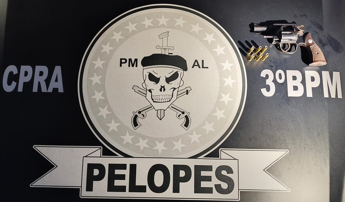 Homem tenta fugir da políca, mas é preso com revólver na zona rural de Craíbas