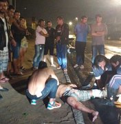 Vídeo: Após colisão entre carro e moto, jovem fica gravemente ferido no Agreste