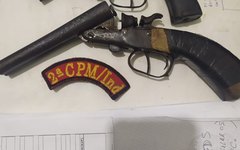 Armas apreendidas pela polícia 